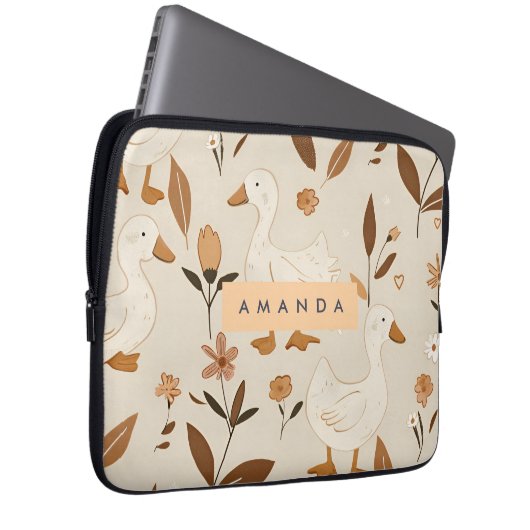 Personalisiertes Bauernhaus Muster Laptopschutzhülle (Vorne Rechts)