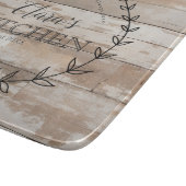 Personalisiertes Bauernhaus Rustikales, getragenes Schneidebrett (Ecke)