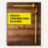 Personalisiertes Baugerät Notizblock (Vorderseite)