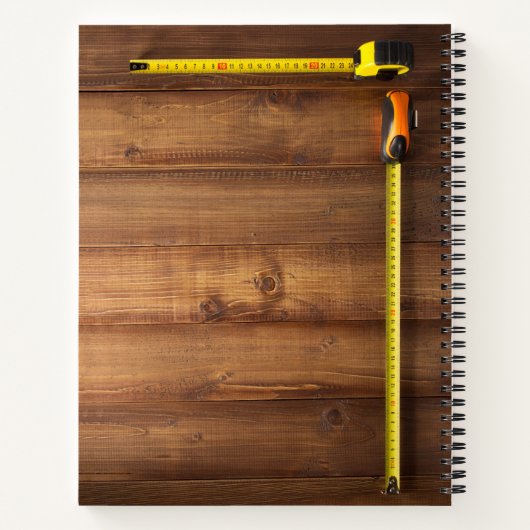 Personalisiertes Baugerät Notizblock (Rückseite)