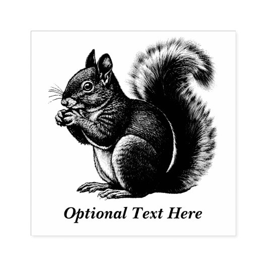 Personalisiertes Baumeichhörnchen Gummistempel (Prägung)