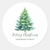 Personalisiertes Baumfestival Runder Aufkleber (Vorderseite)