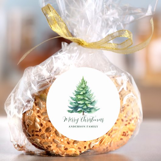 Personalisiertes Baumfestival Runder Aufkleber