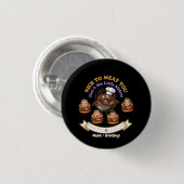 Personalisiertes BBQ-Grillmeister-Geschenk Nice To Button (Vorne & Hinten)