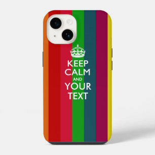 Personalisiertes BE RUHIG UND Ihr Text iPhone 14 Hülle