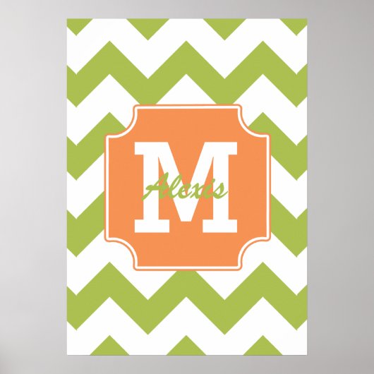 Personalisiertes Beach Fun Zickzack Muster Poster (Vorne)