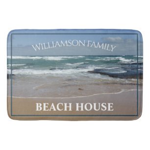 Personalisiertes Beach House Ozean Große Badematte