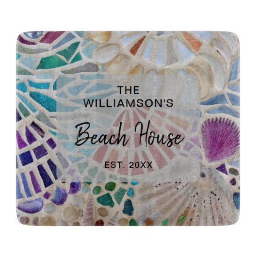Personalisiertes Beach House Schneidebrett (Vorderseite)