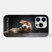 Personalisiertes Beagle-Hundeporträt iPhone Hülle (Rückseite (Horizontal))