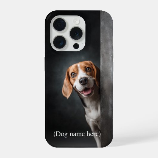 Personalisiertes Beagle-Hundeporträt iPhone Hülle (Rückseite)