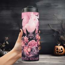 Personalisiertes Becken in Rosa und Schwarz Goth