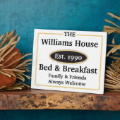 Personalisiertes Bed & Breakfast - Weiß Fotoplatte (Seite)