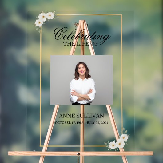 Personalisiertes Beerdigungszeichen Acrylschild (Neutral)