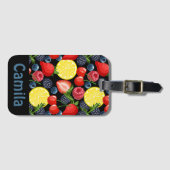 Personalisiertes Beeren- und Zitrusmuster Gepäckanhänger (Vorderseite (Horizontal))