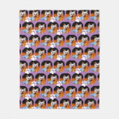 Personalisiertes Begleiter-Foto auf Lavendel mit P Fleecedecke (Vorderseite)