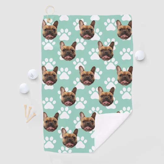 Personalisiertes Begleiter-Foto-Gesichtsgeschenk f Golfhandtuch (Insitu)