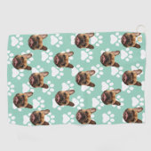 Personalisiertes Begleiter-Foto-Gesichtsgeschenk f Golfhandtuch (Horizontal)