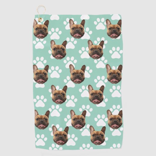 Personalisiertes Begleiter-Foto-Gesichtsgeschenk f Golfhandtuch (Vorderseite)