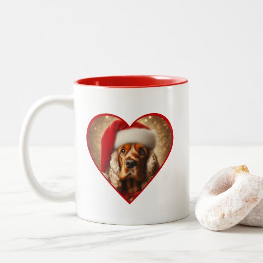 Personalisiertes Begleiter Foto Kaffee Tasse Hund  (Mit Donut)