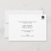 Personalisiertes Begrüßungsjunges Vielen Dank für  Einladung (Rückseite)