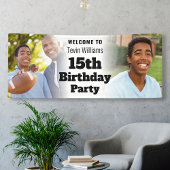 Personalisiertes Begrüßungszeichen 15. Geburtstag Banner