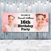 Personalisiertes Begrüßungszeichen 16. Geburtstags Banner