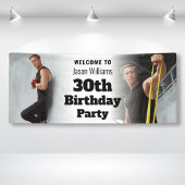 Personalisiertes Begrüßungszeichen Foto Männer 30. Banner