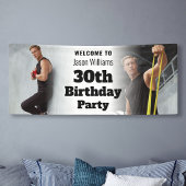 Personalisiertes Begrüßungszeichen Foto Männer 30. Banner