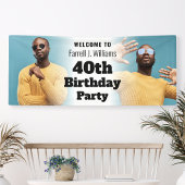 Personalisiertes Begrüßungszeichen Foto Männer 40. Banner