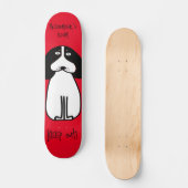 Personalisiertes "Behalt Out"-Hundezimmerzeichen Skateboard (Vorderseite)