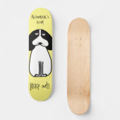 Personalisiertes "Behalt Out"-Hundezimmerzeichen Skateboard (Vorderseite)