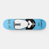 Personalisiertes "Behalt Out"-Hundezimmerzeichen Skateboard (Horizontal)