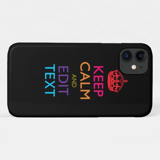 Personalisiertes BEHALTEN CALM und Bearbeiten von Case-Mate iPhone Hülle (Rückseite (Horizontal))