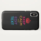 Personalisiertes BEHALTEN CALM und Bearbeiten von  Case-Mate iPhone Hülle (Rückseite (Horizontal))