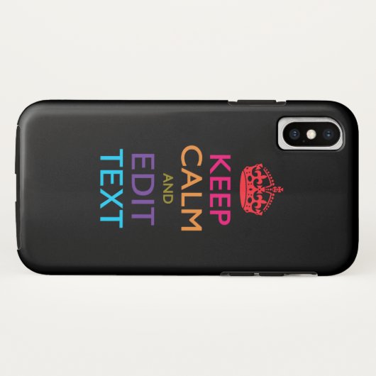 Personalisiertes BEHALTEN CALM und Bearbeiten von  Case-Mate iPhone Hülle (Rückseite (Horizontal))