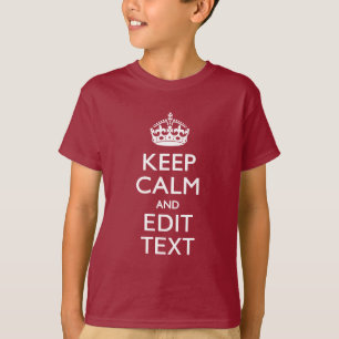 Personalisiertes BEHALTEN CALM UND Bearbeiten von T-Shirt