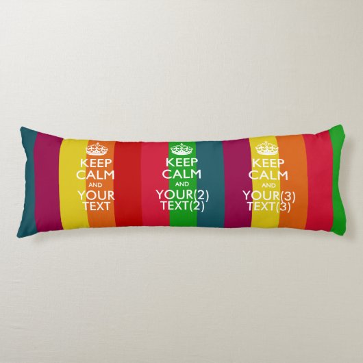 Personalisiertes BEHALTEN CALM UND Ihr Text für Re Seitenschläferkissen (Vorderseite)