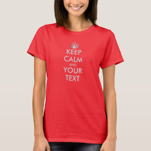 Personalisiertes BEHALTEN CALM und IHRE TEXT - Tit T-Shirt