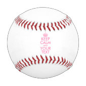 Personalisiertes BEHALTEN CALM und IHRER TEXT - ro Baseball (Rückseite)