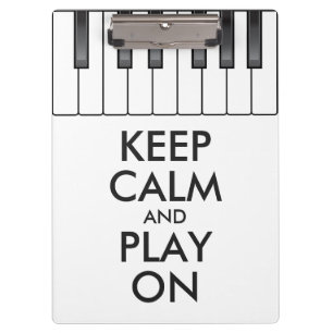 Personalisiertes BEHALTEN CALM und PLAY On-Keyboar Klemmbrett