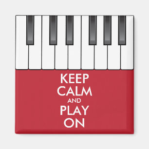 Personalisiertes BEHALTEN CALM und PLAY On-Keyboar Magnet