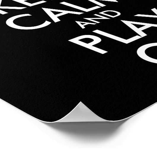 Personalisiertes BEHALTEN CALM und PLAY On-Keyboar Poster (Ecke)