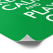 Personalisiertes BEHALTEN CALM und PLAY On-Keyboar Poster (Ecke)