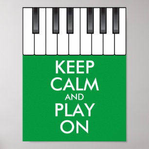 Personalisiertes BEHALTEN CALM und PLAY On-Keyboar Poster