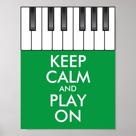 Personalisiertes BEHALTEN CALM und PLAY On-Keyboar Poster (Vorne)
