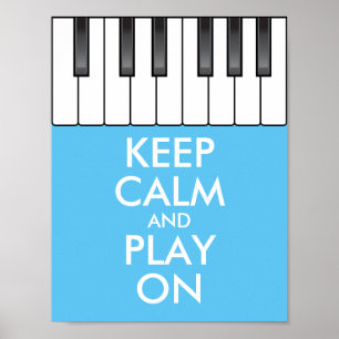 Personalisiertes BEHALTEN CALM und PLAY On-Keyboar Poster