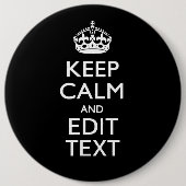 Personalisiertes Behielt auf Schwarz speichern und Button (Vorderseite)