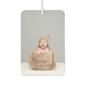 Personalisiertes Beides Baby Foto Modernes Auto Autolufterfrischer (Vorderseite)