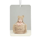 Personalisiertes Beides Baby Foto Modernes Auto Autolufterfrischer (Rückseite)