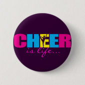 Personalisiertes Beifall Cheerleading lila Button (Vorderseite)